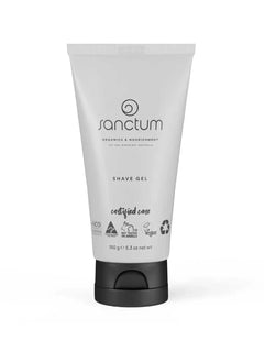 grey bottle with sanctum shave gel against a white background