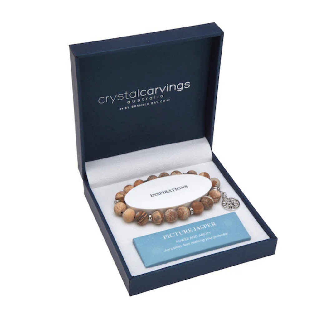 Bramble Bay Co – Australian Jasper Tree of Life Bracelet (10mm)